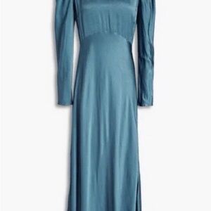 Chic Long Sleeve Teal Dress